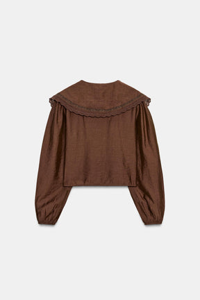 Fließendes Hemd mit Kragen