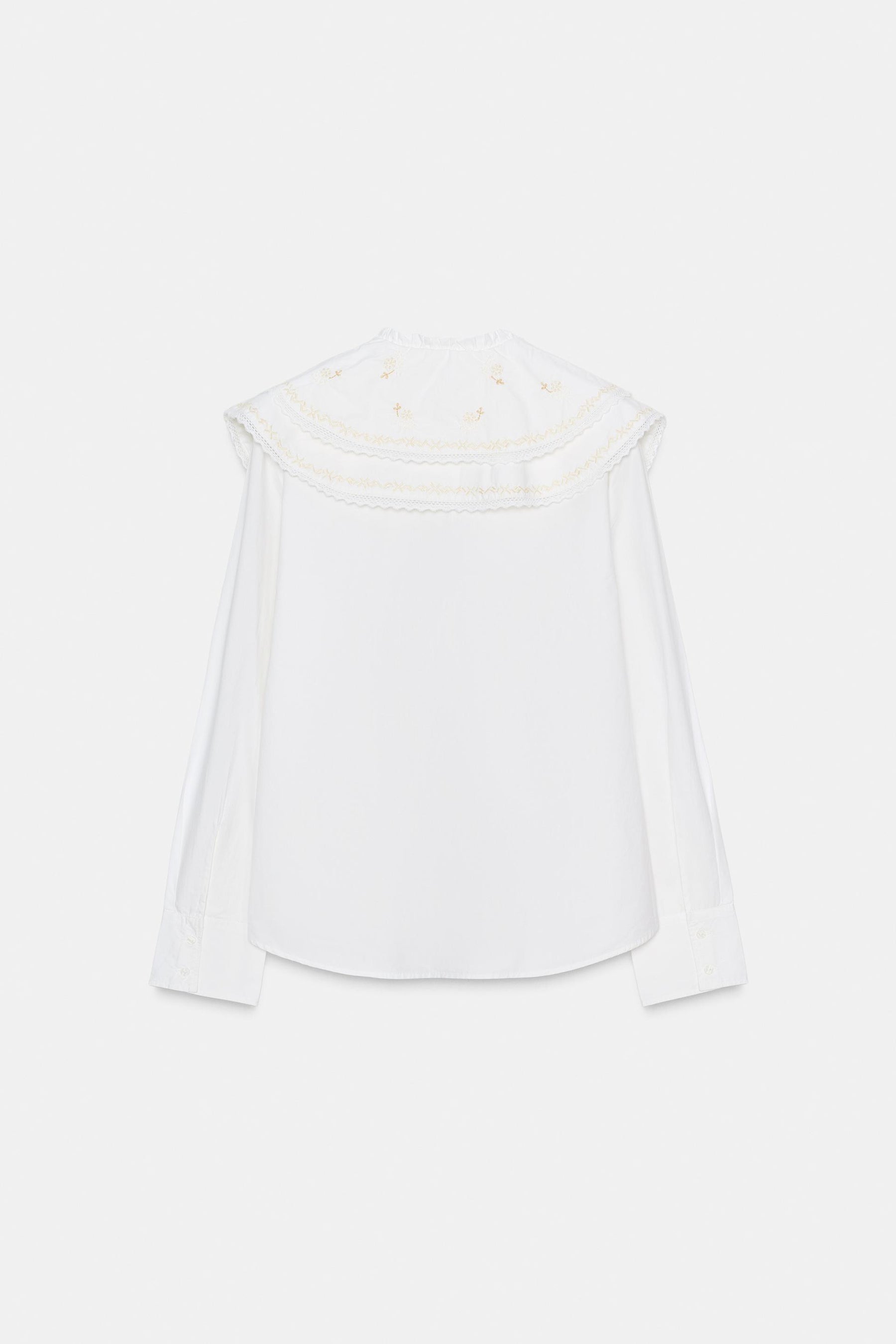 Besticktes Popelinehemd