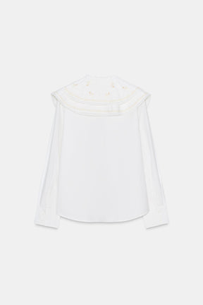 Besticktes Popelinehemd