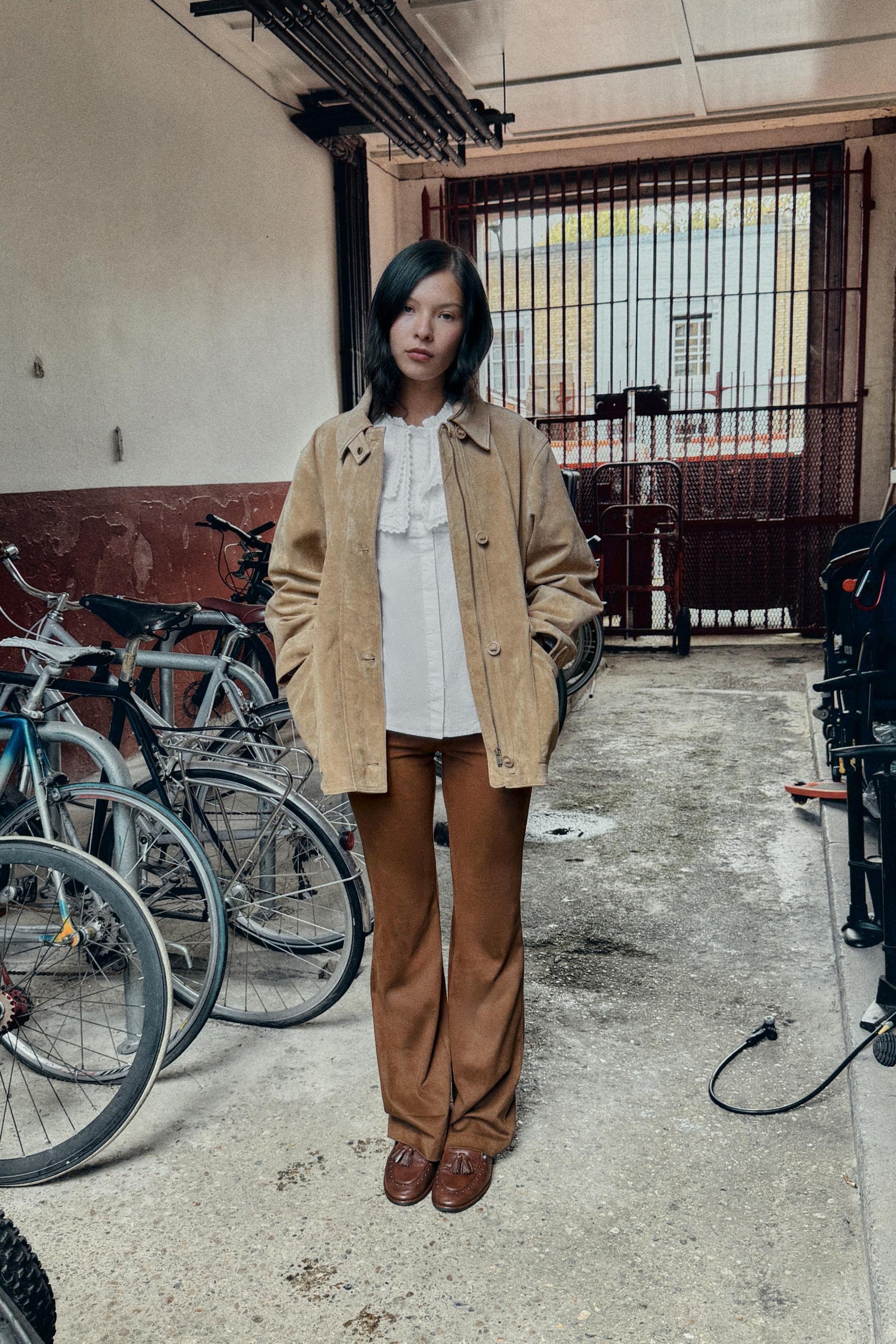 Besticktes Popelinehemd