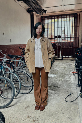 Besticktes Popelinehemd