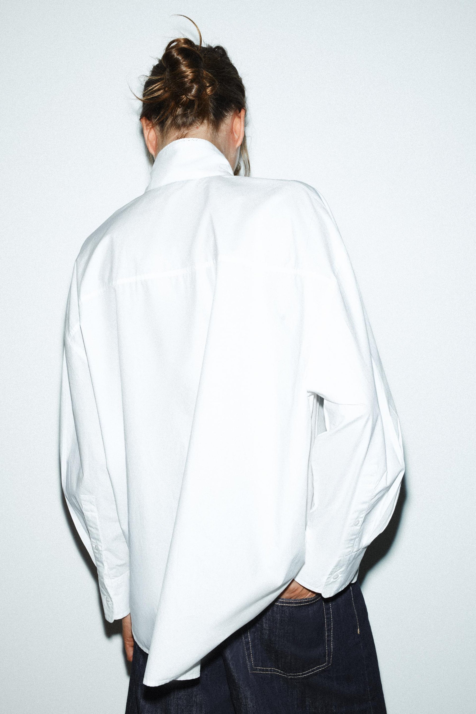 Übergroßes Popelinehemd mit