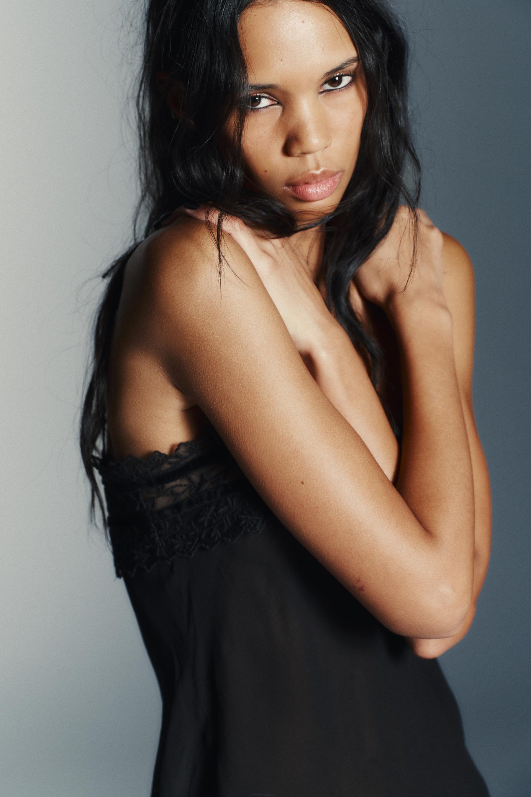 Georgette-Schleifenoberteil