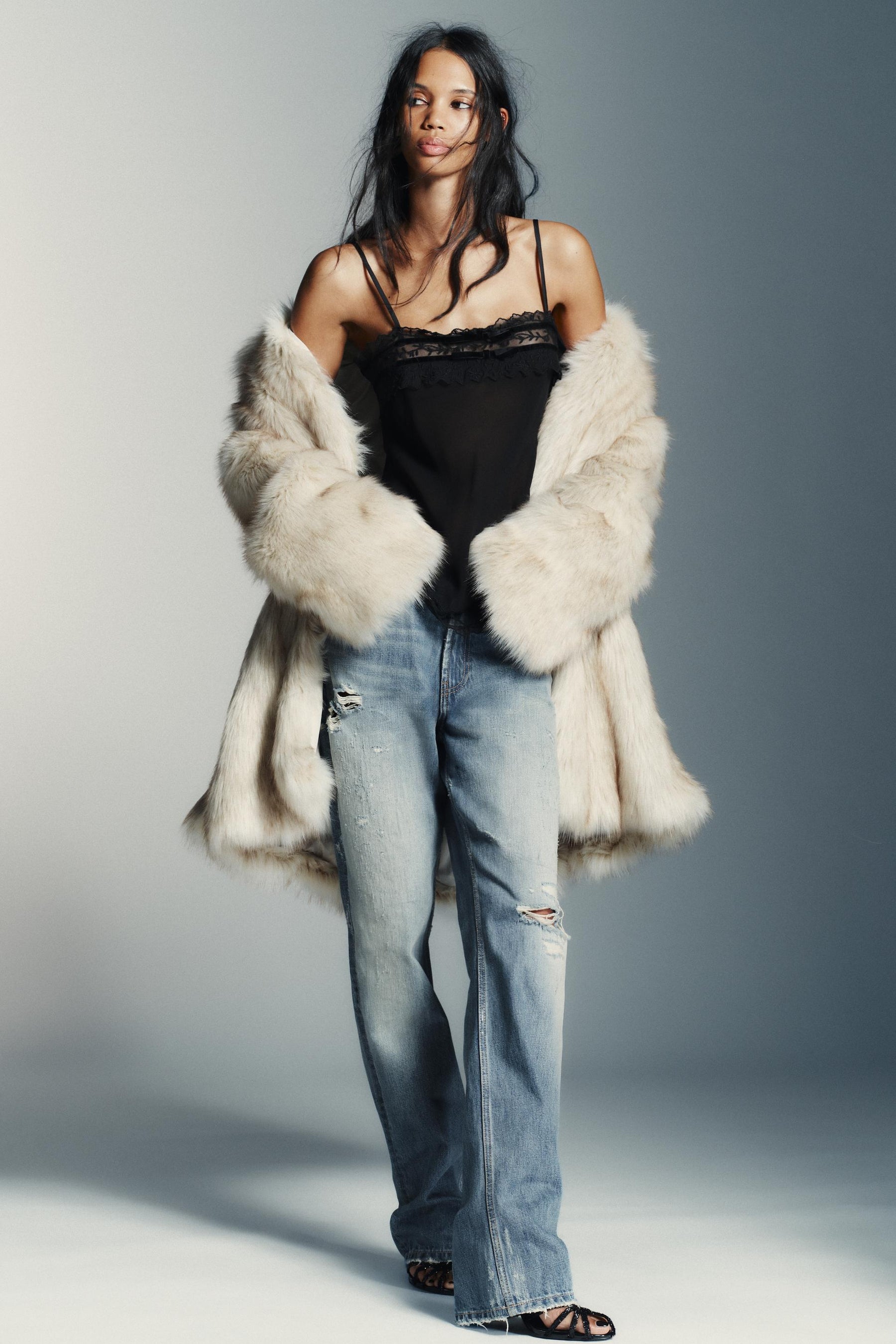 Georgette-Schleifenoberteil