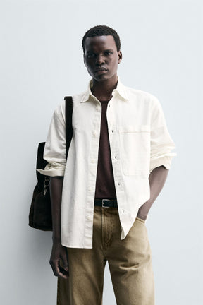 EMBROIDERED COTTON/LINEN SHIRT - Image 2