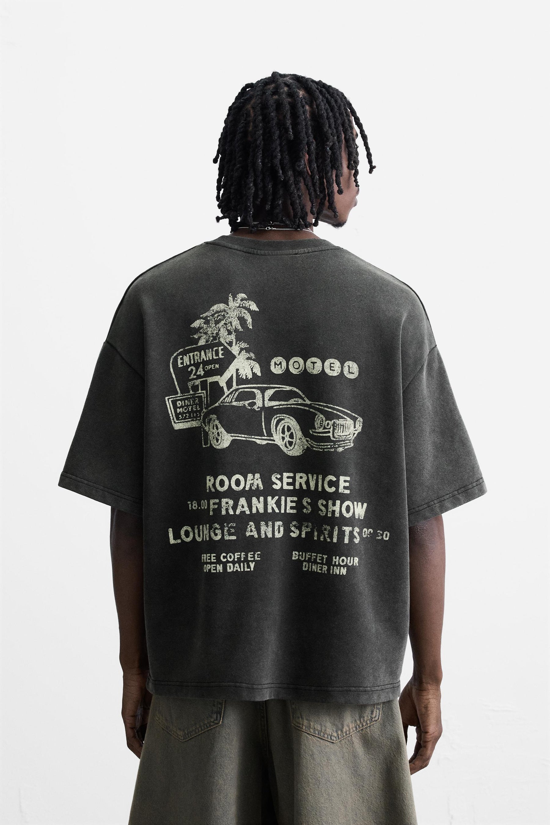 WASHED PRINTED GRAPHIC SWEATSHIRT - Image 3