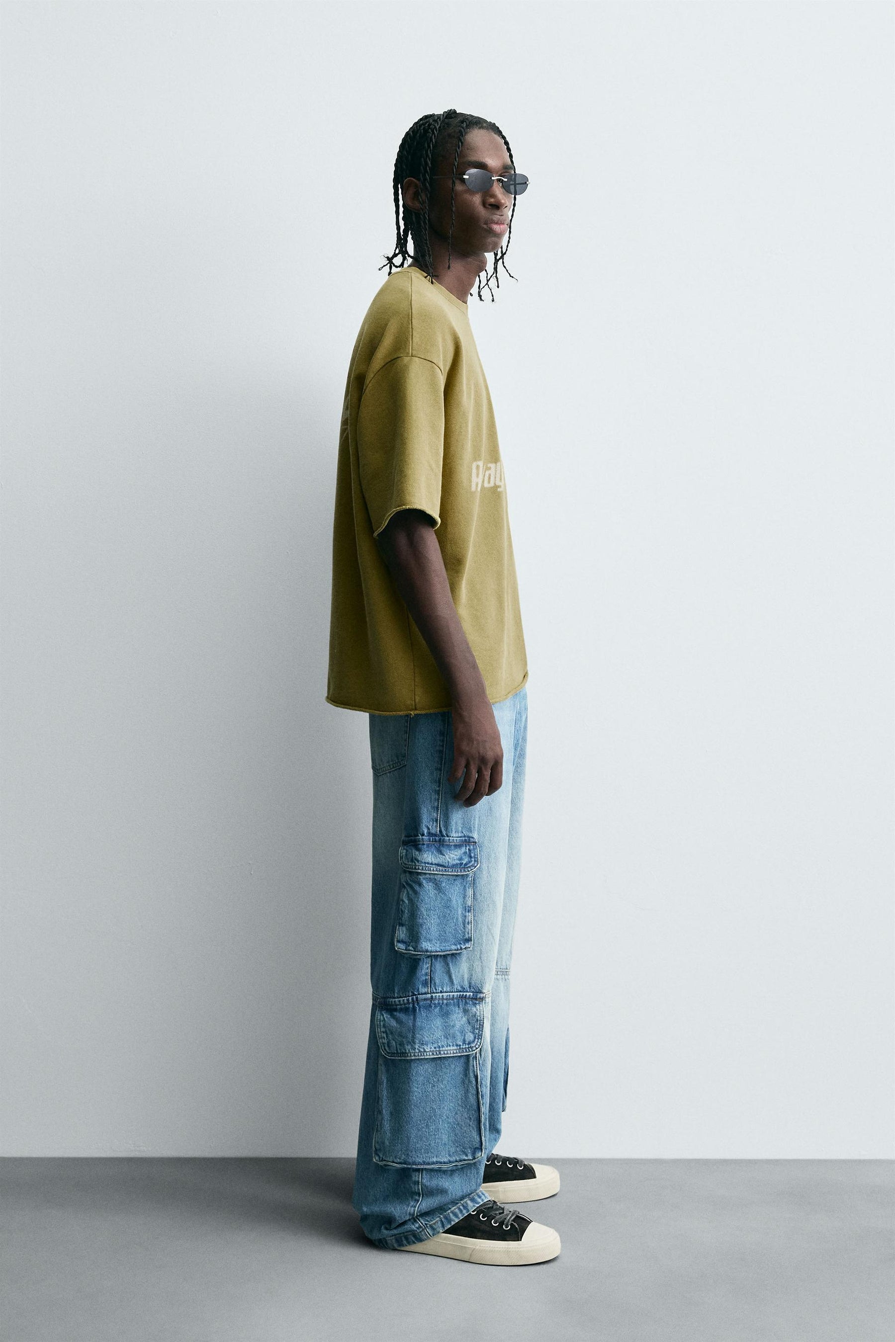 WASHED PRINTED SLOGAN SWEATSHIRT - Image 4