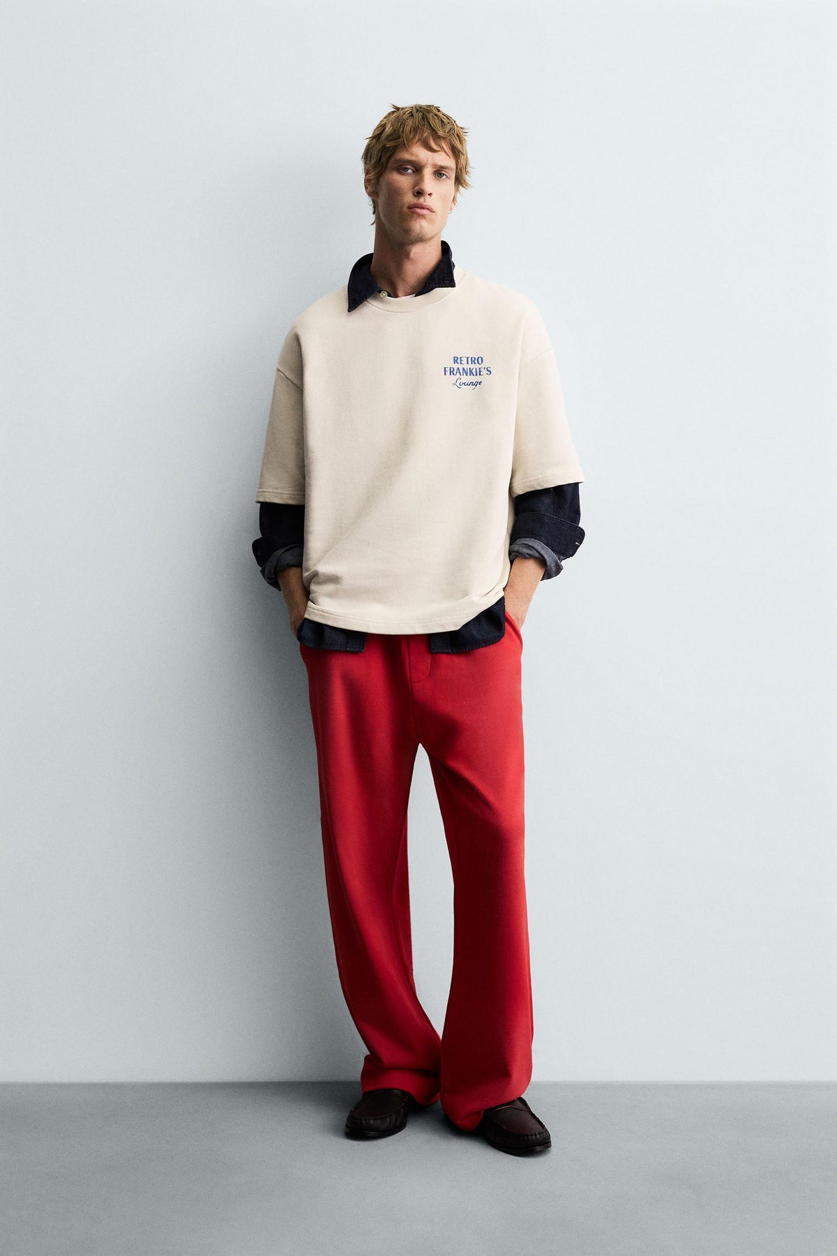 WASHED PRINTED SWEATSHIRT - Image 1