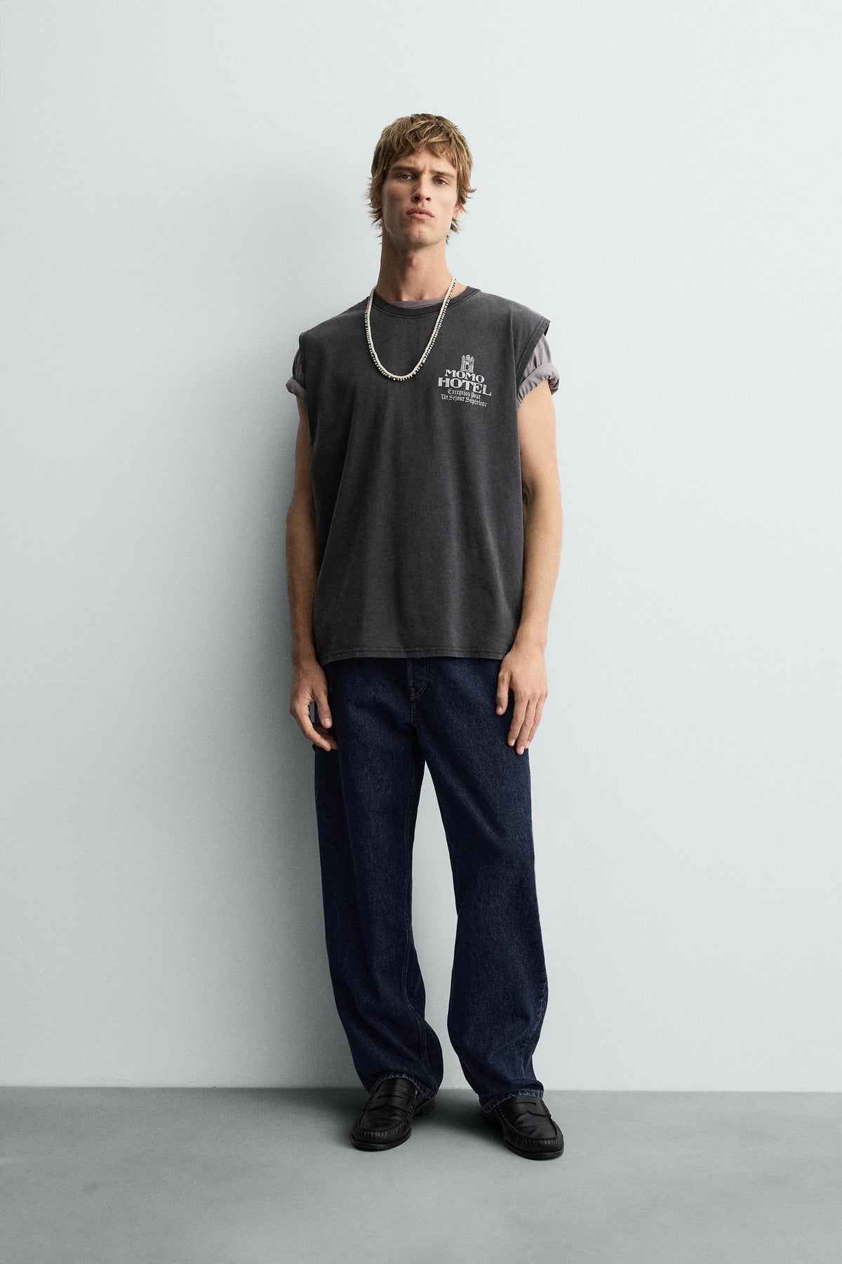 WASHED PRINT TANK TOP - Image 1