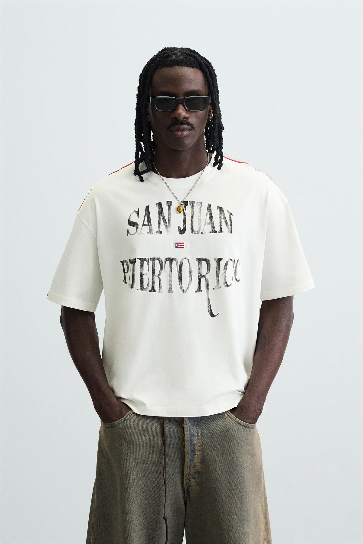 FLAG EMBROIDERED T-SHIRT - Image 2