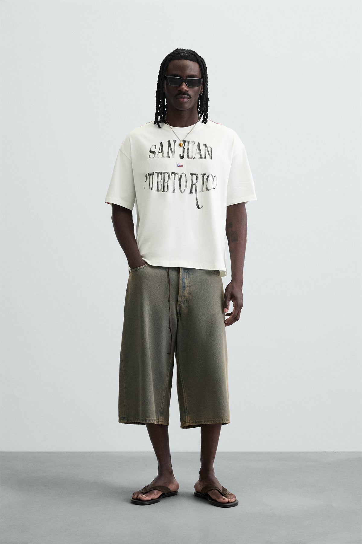 FLAG EMBROIDERED T-SHIRT - Image 1