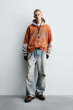 NFL MIAMI DOLPHINS TEXTURED T-SHIRT - Image 1