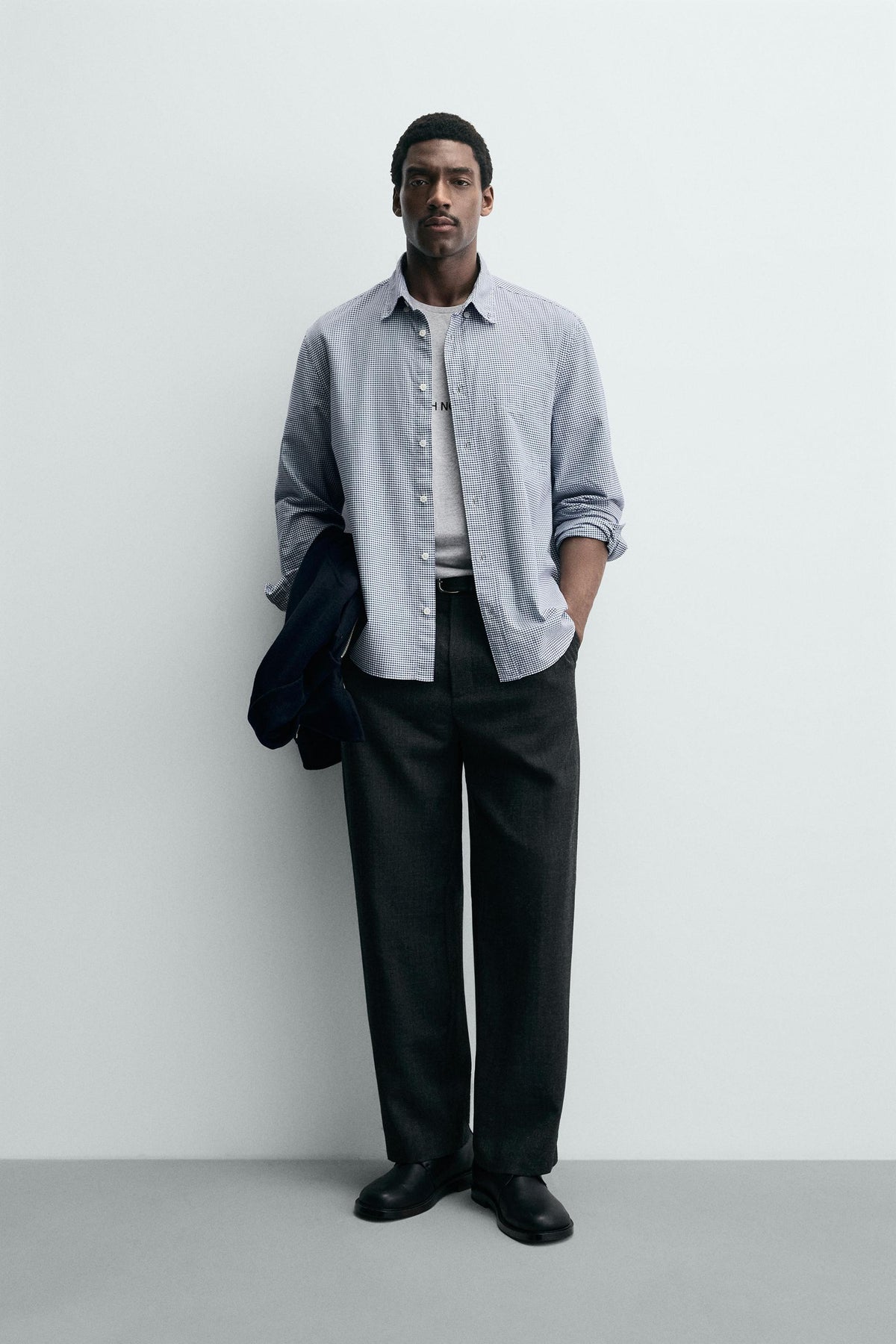 TEXTURED CHECK SHIRT - Image 1