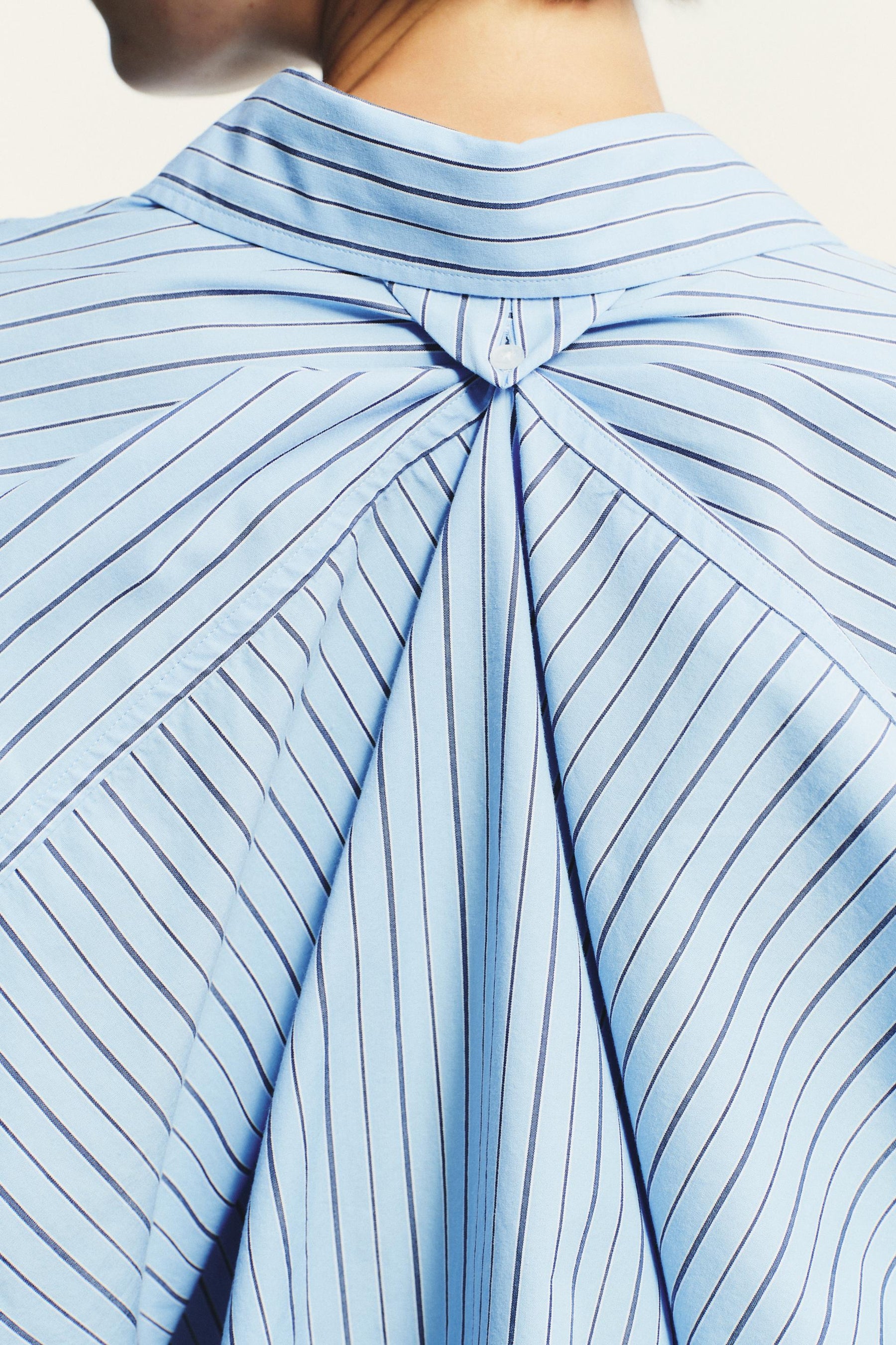 ÜBERGRÖSSTES GESTREIFTES POPELINE-HEMD