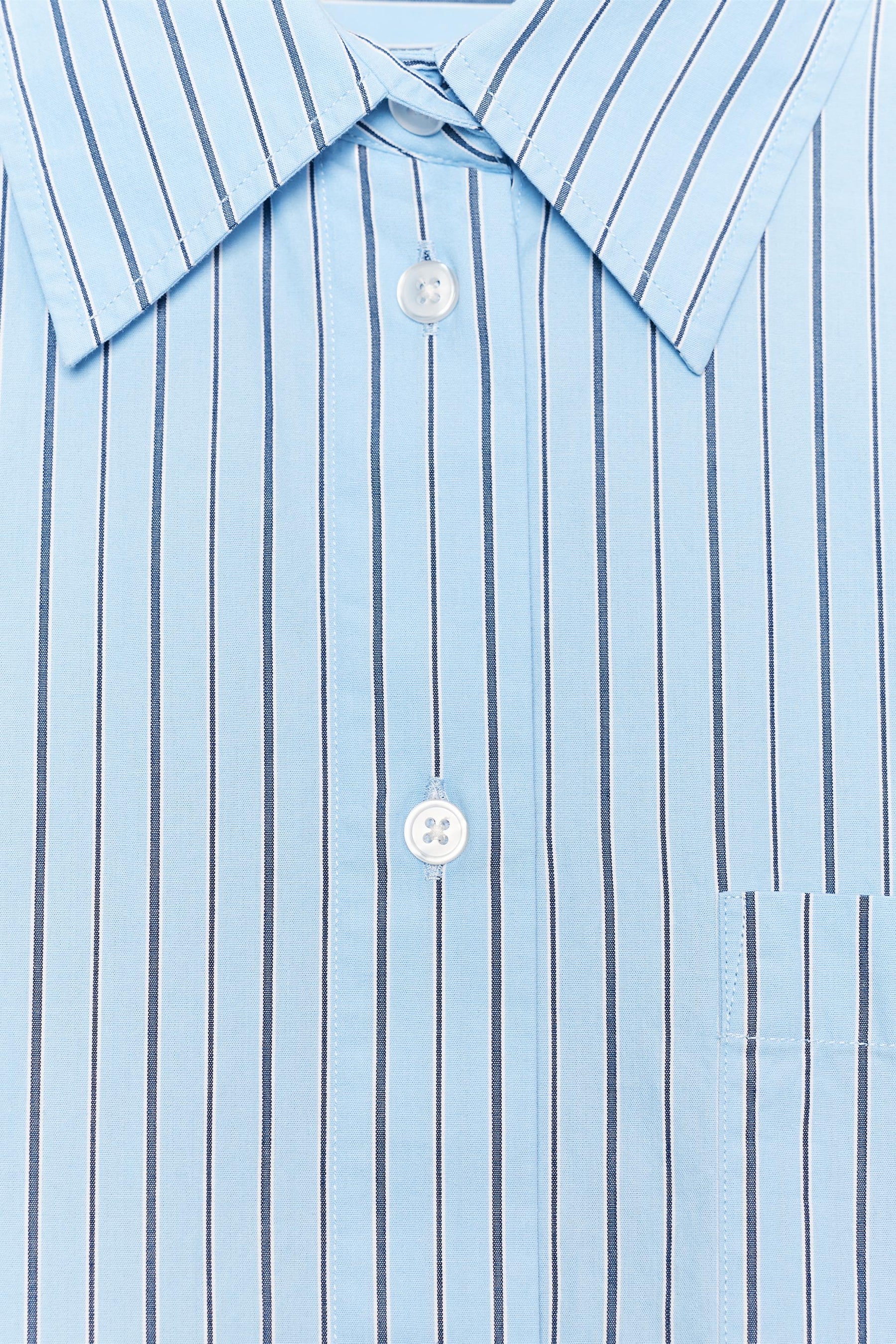 ÜBERGRÖSSTES GESTREIFTES POPELINE-HEMD