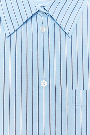 ÜBERGRÖSSTES GESTREIFTES POPELINE-HEMD