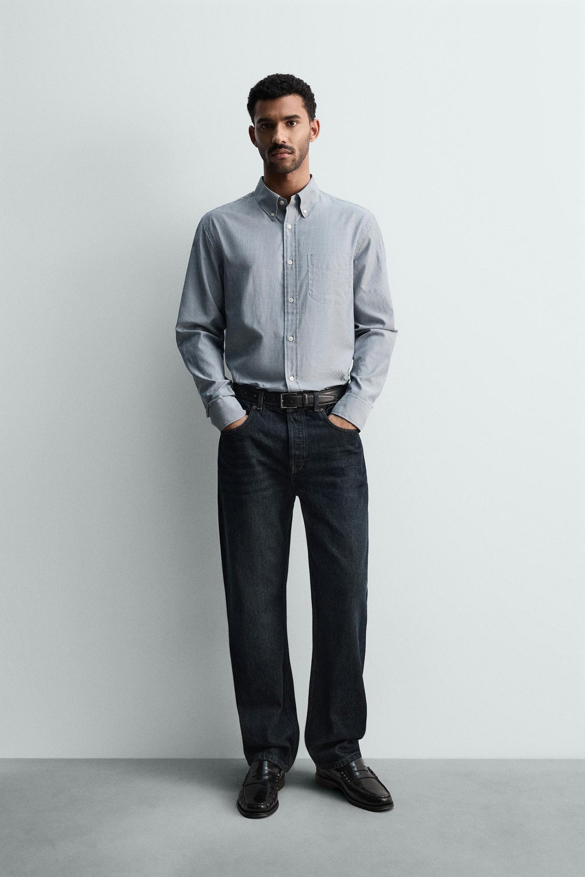 STRIPED SHIRT WITH POCKET - Image 1