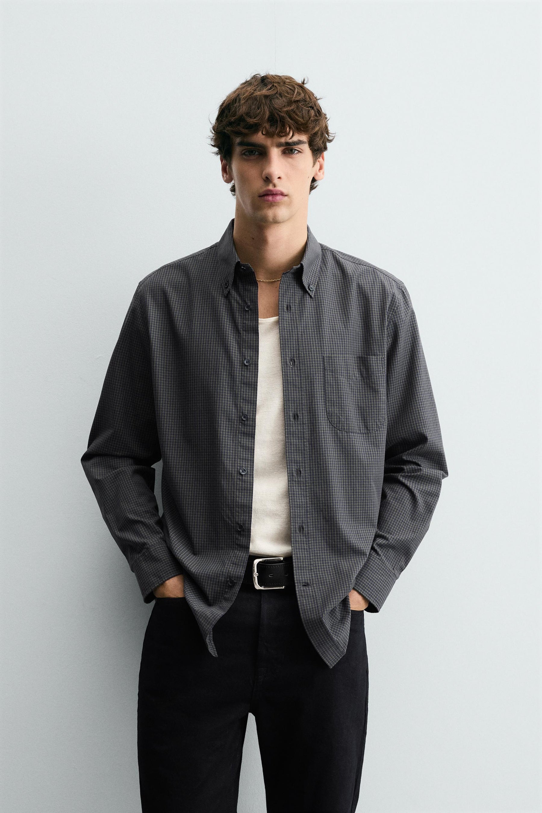 TEXTURED CHECK SHIRT - Image 2