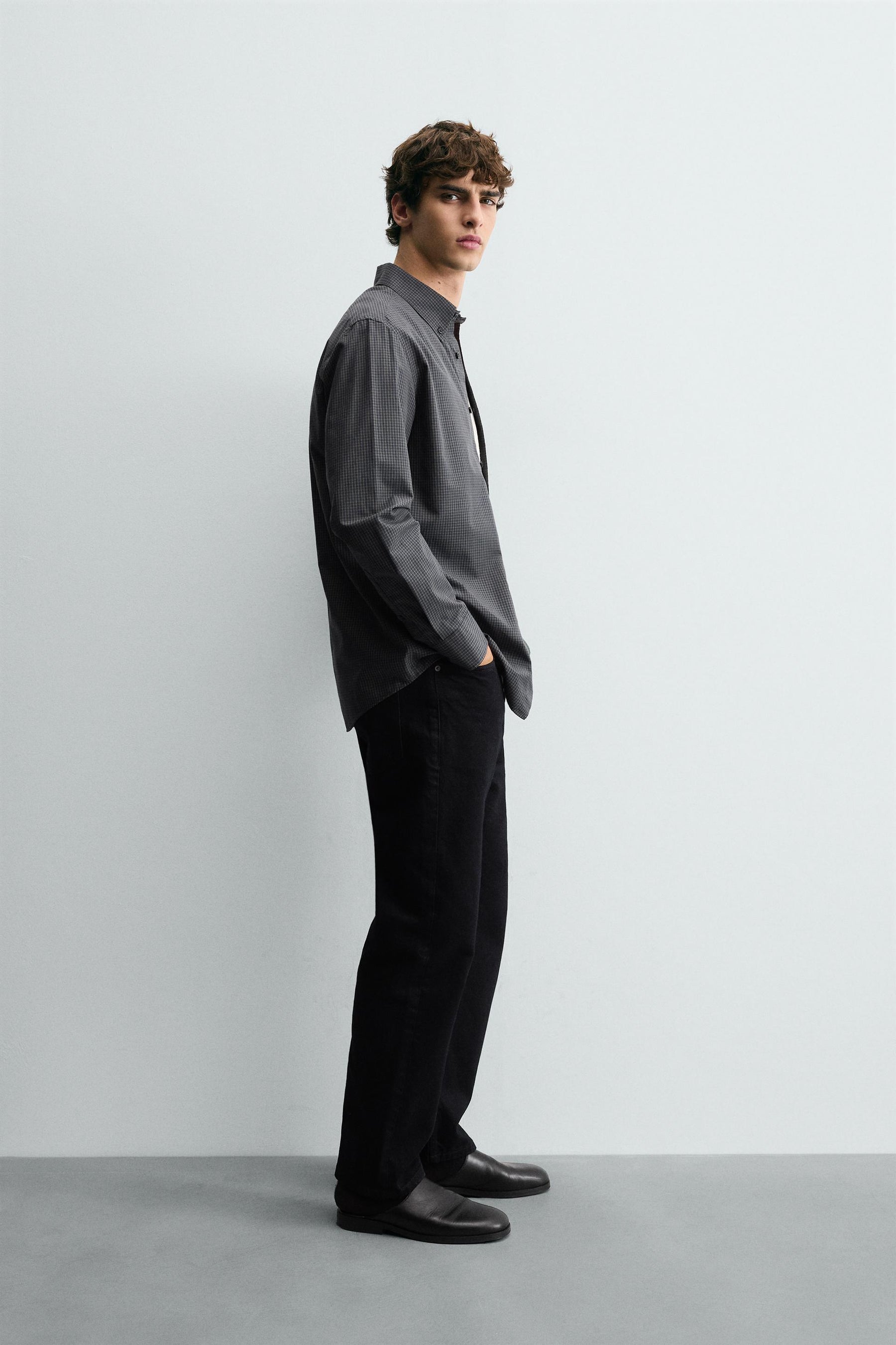 TEXTURED CHECK SHIRT - Image 4