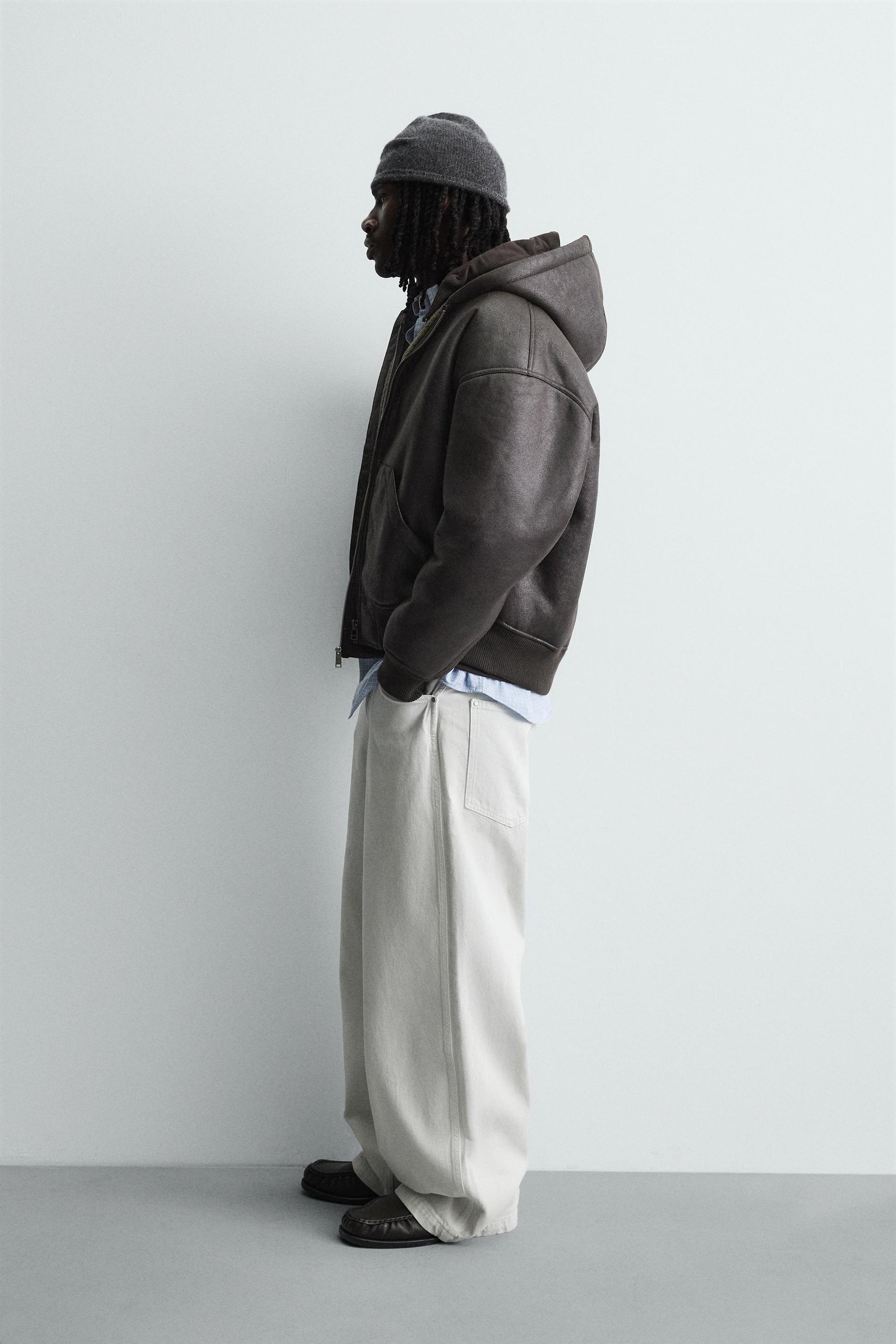 DOUBLE-FACED LEATHER EFFECT JACKET - Image 4