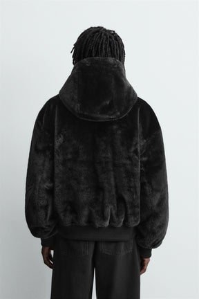 Reversible Faux Fur Bomber