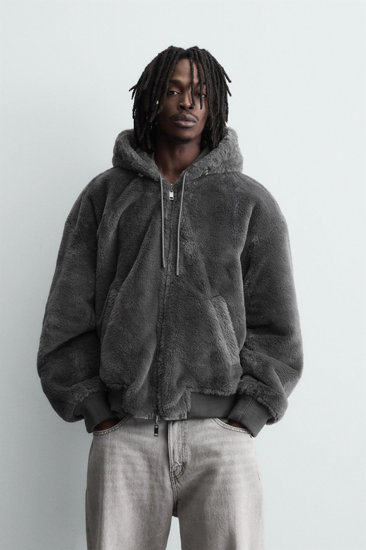 REVERSIBLE FAUX LEATHER BOMBER JACKET - Image 2