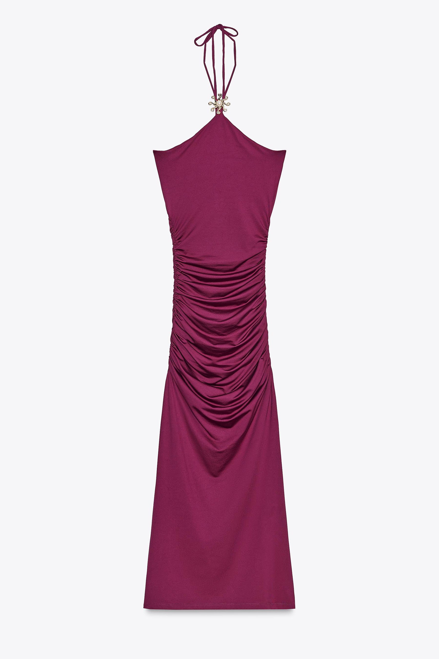 SUN HALTER POLYAMIDE DRESS - Image 6