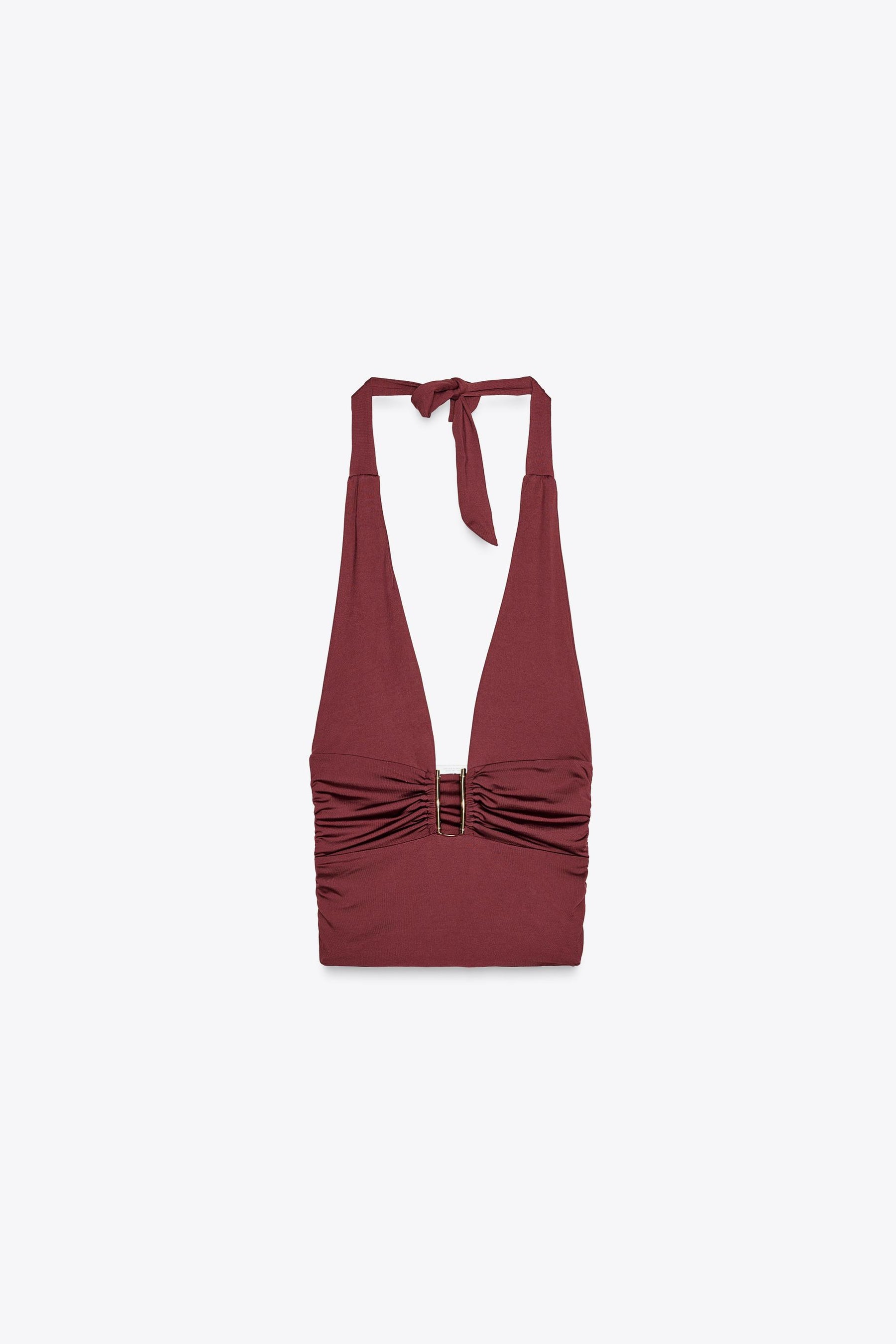 Drapiertes Neckholder-Top