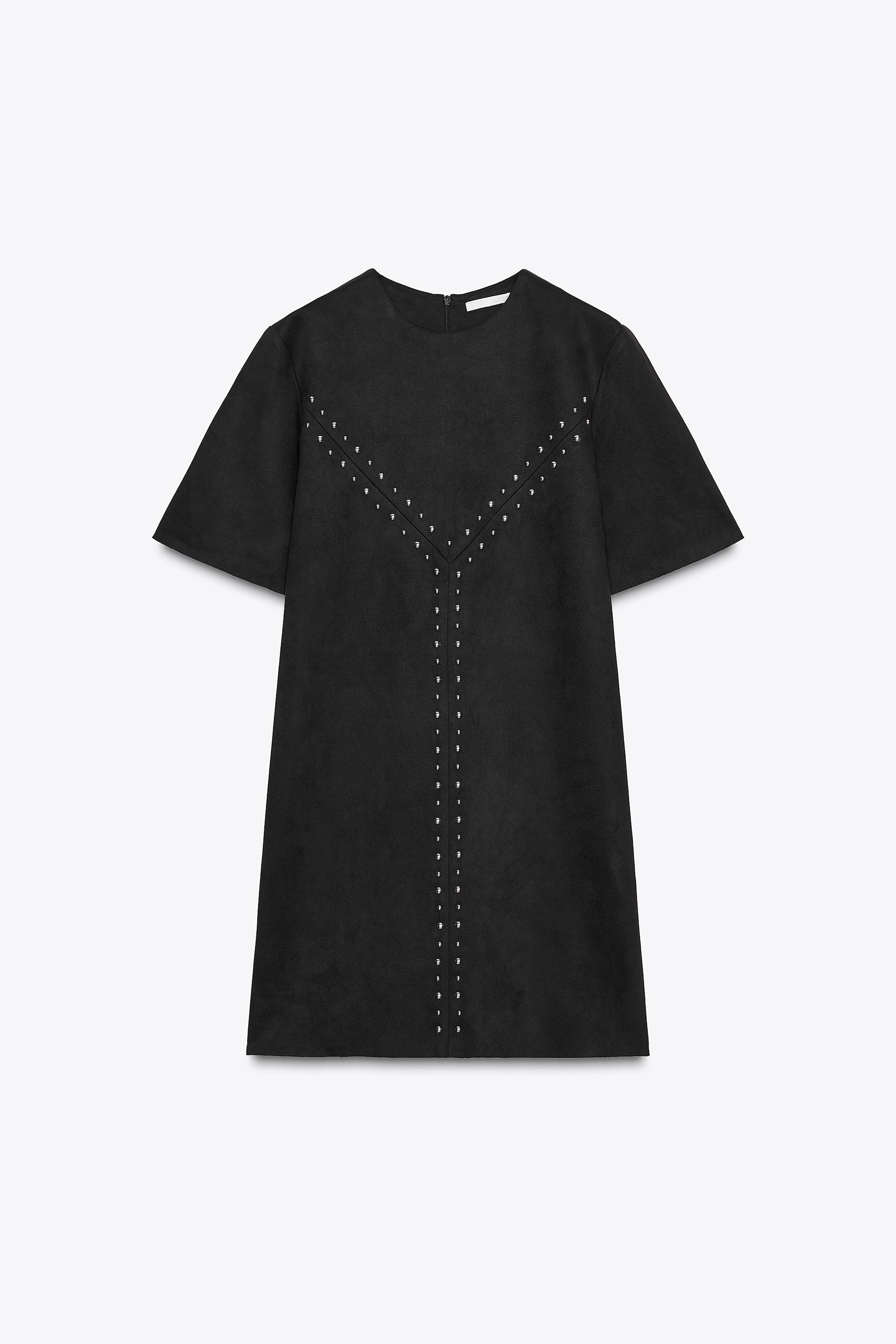 STUDDED FAUX SUEDE DRESS - Image 6