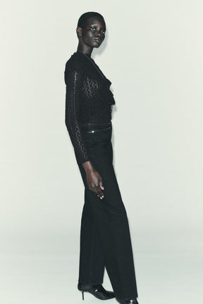 Rüschenoberteil aus Spitze