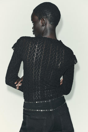 Rüschenoberteil aus Spitze