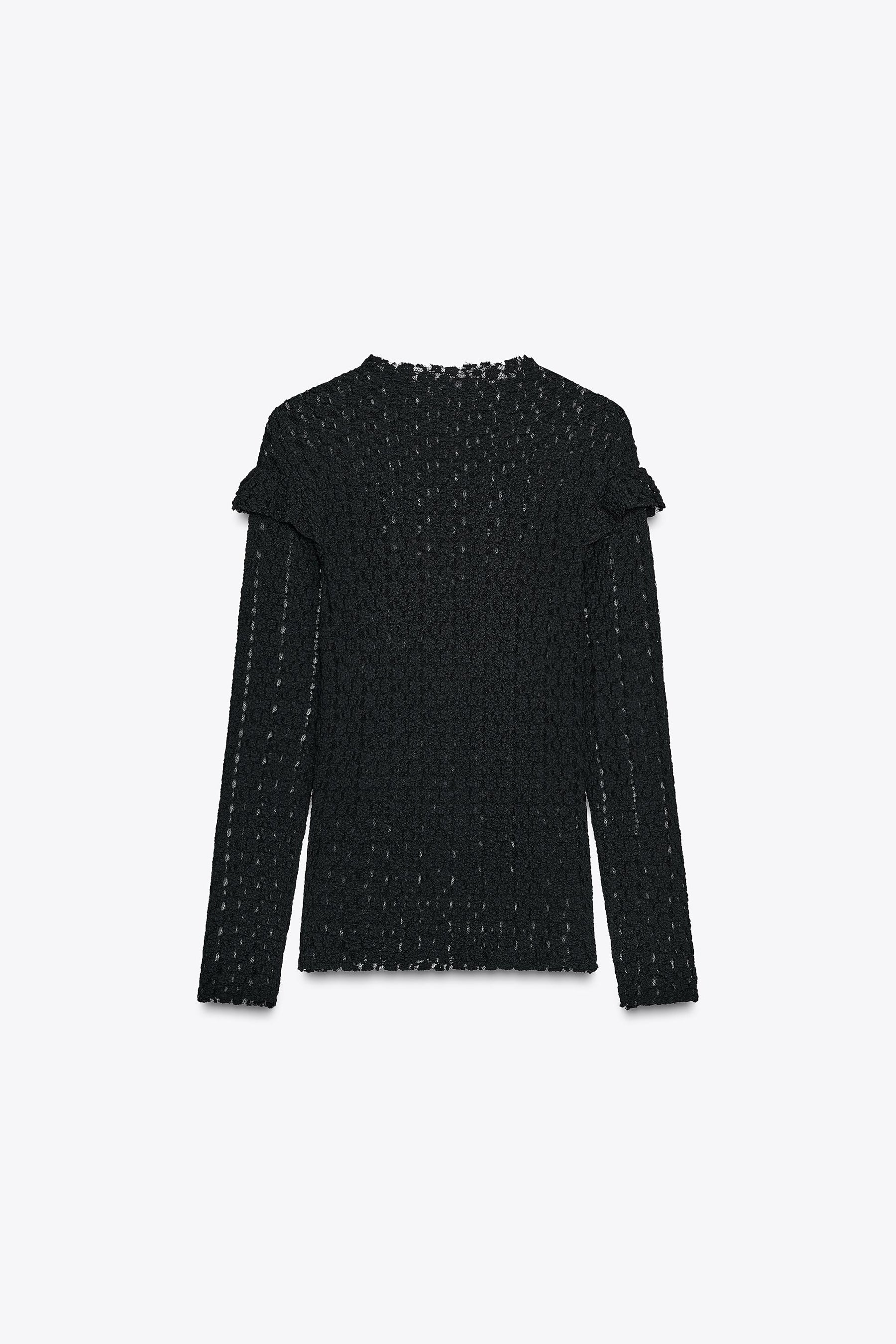 Rüschenoberteil aus Spitze