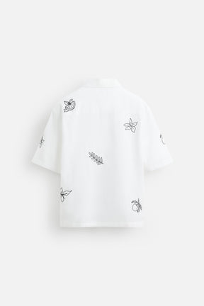 EMBROIDERED COTTON/LINEN SHIRT - Image 6