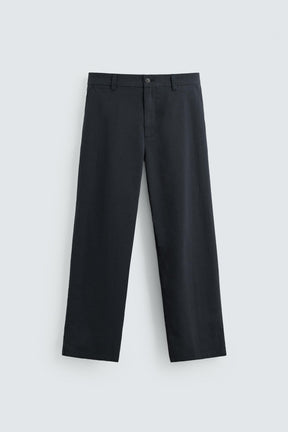 REGULAR FIT TEXTURED TROUSERS - Image 6