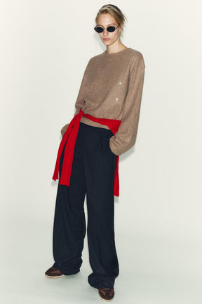 SPARKLY RIBBED JUMPER - Image 1