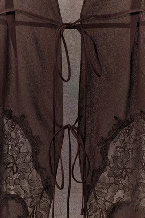 SPITZENHEMD MIT SCHLEIFEN