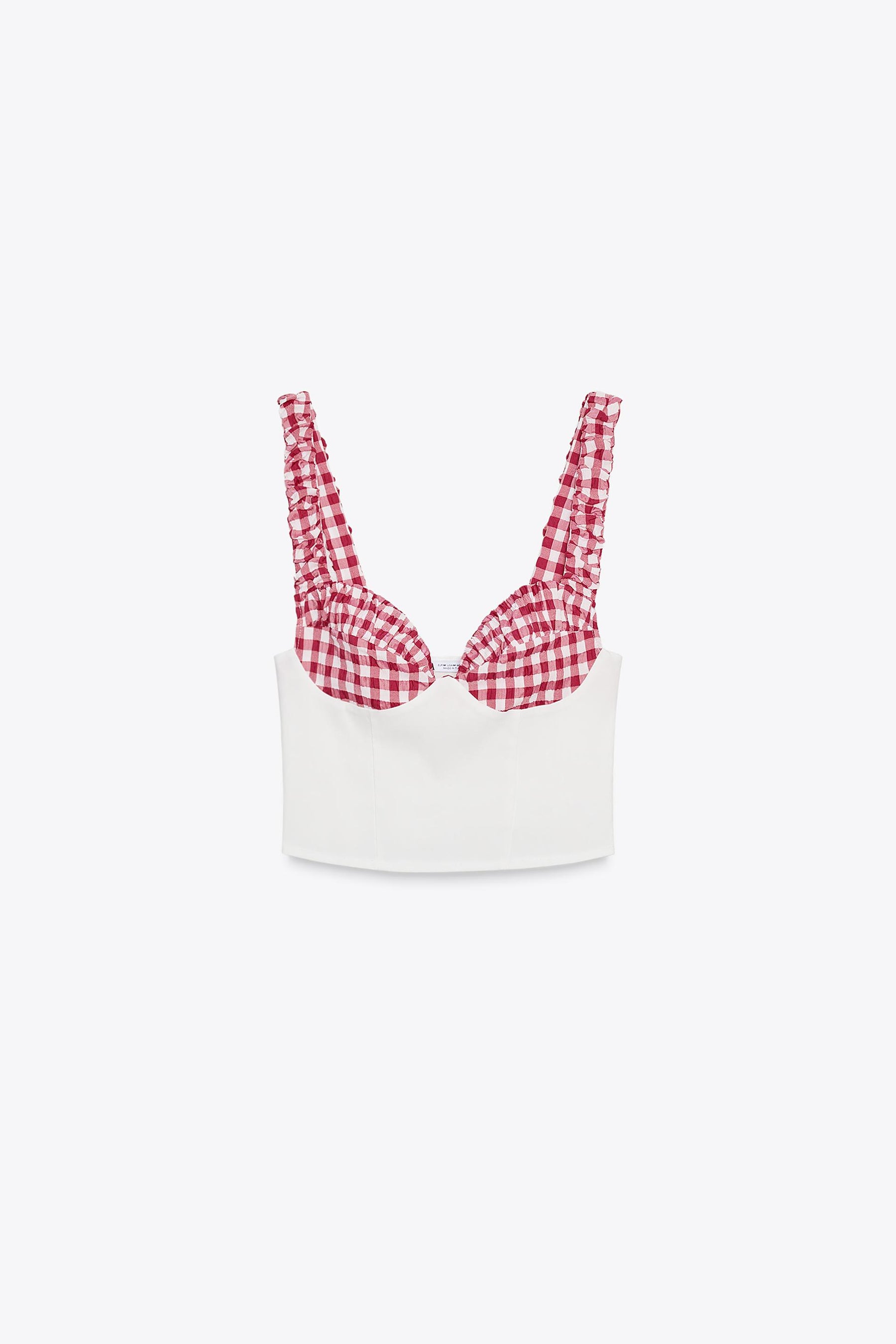 Gingham-Korsett-Top