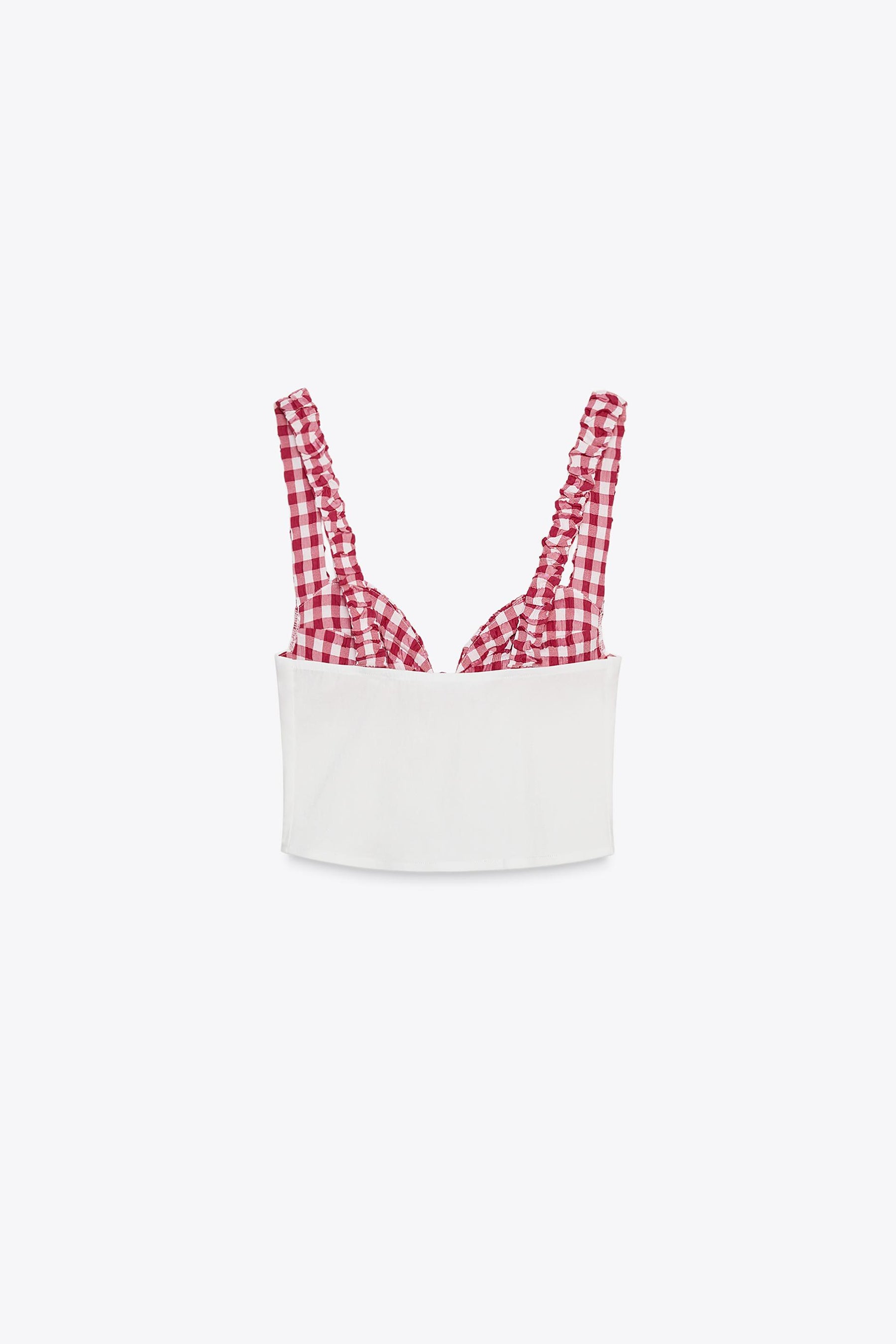 Gingham-Korsett-Top