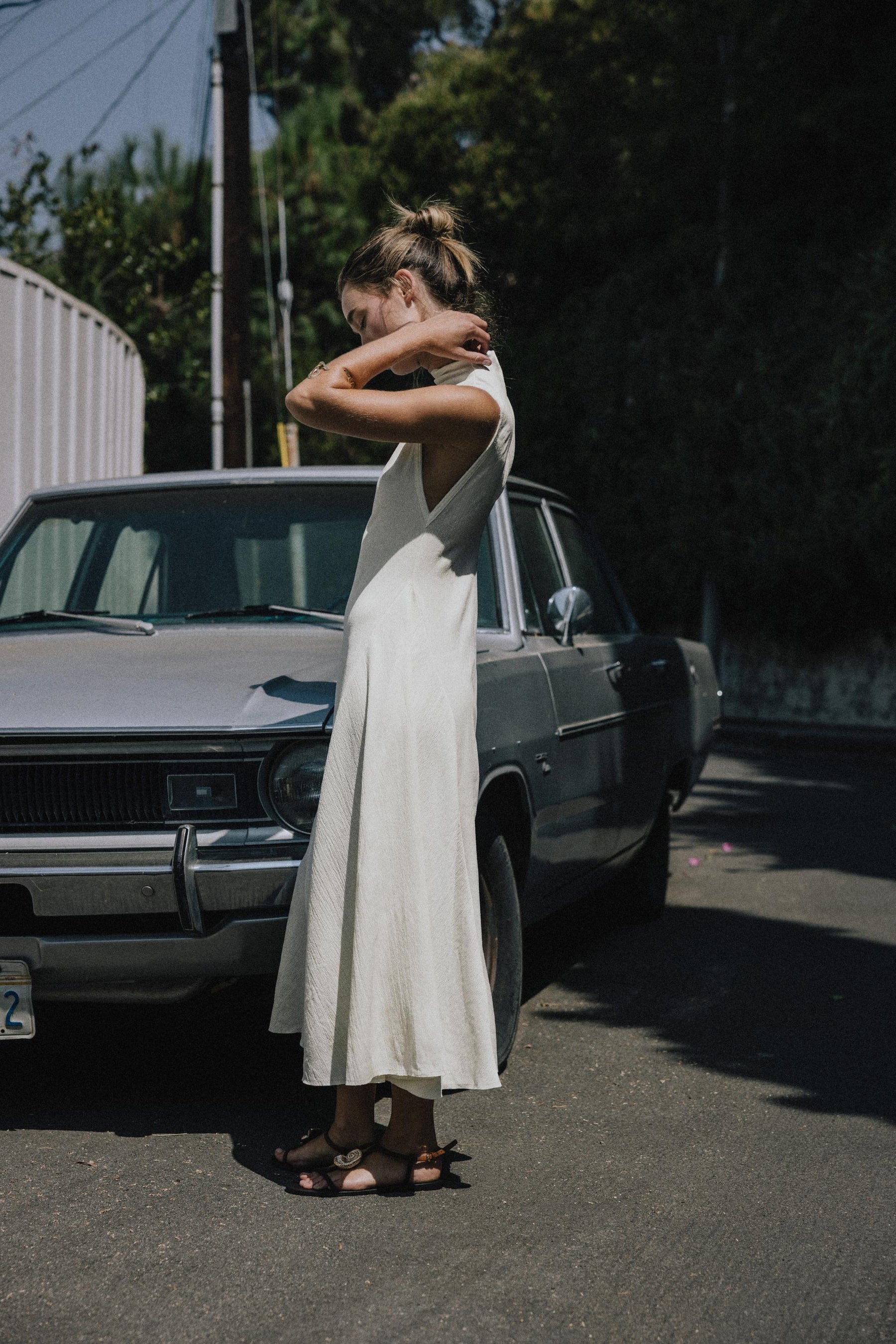 Langes Kleid mit Struktur