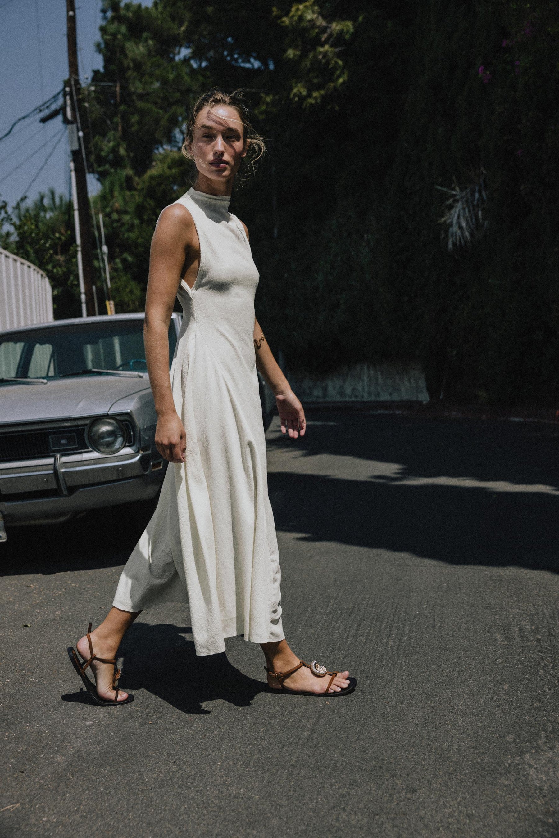 Langes Kleid mit Struktur