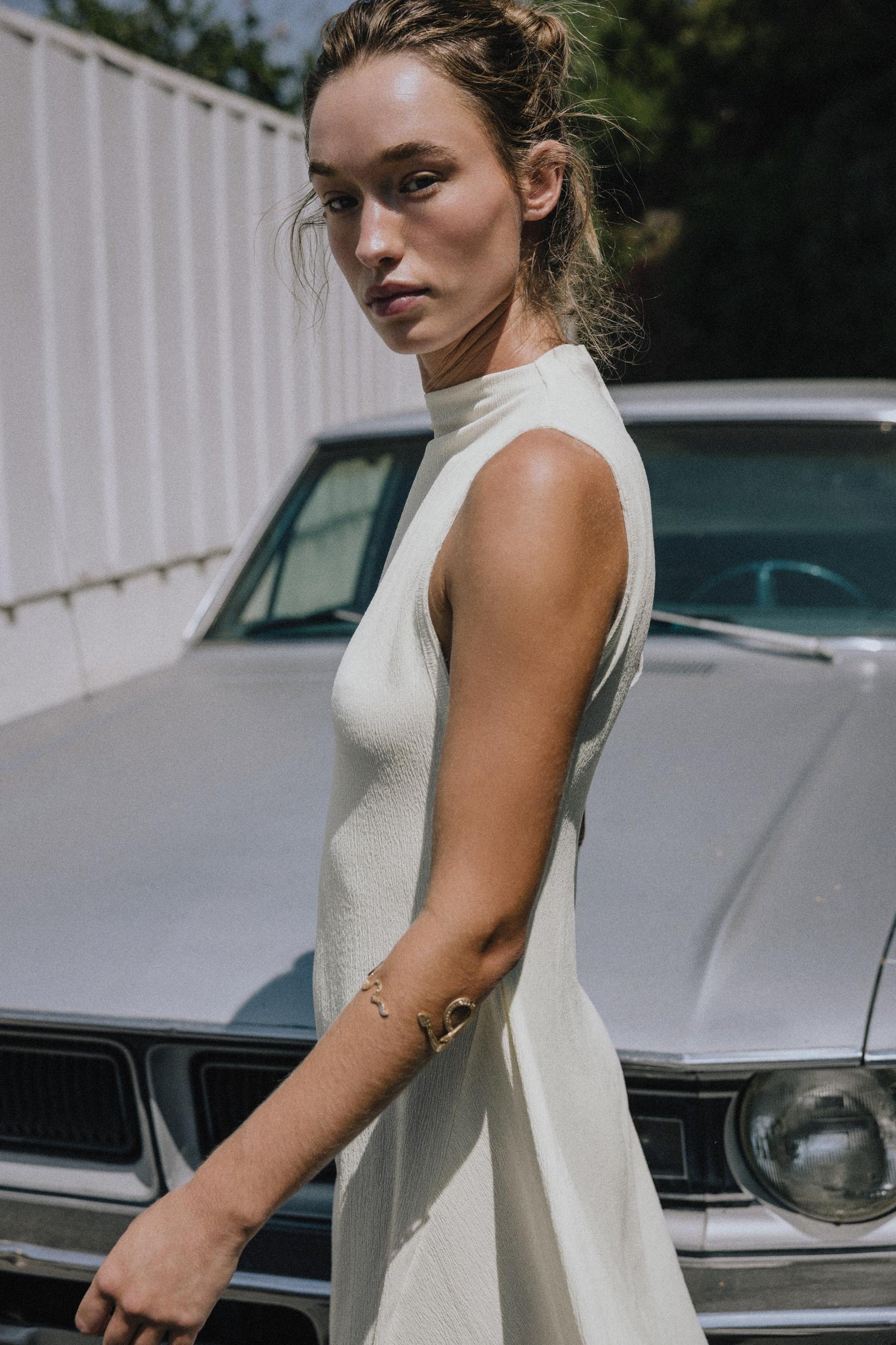 Langes Kleid mit Struktur