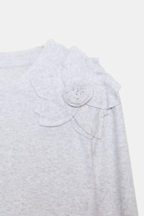 T-Shirt mit Blumenmuster auf der Vorderseite