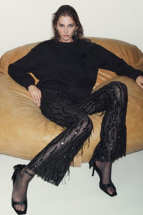 ORGANZA-BLUMEN-SWEATSHIRT