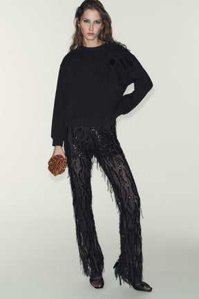 ORGANZA-BLUMEN-SWEATSHIRT