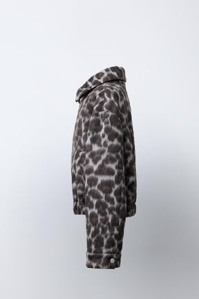 ANIMAL PRINT BOMBER JACKET - Image 3