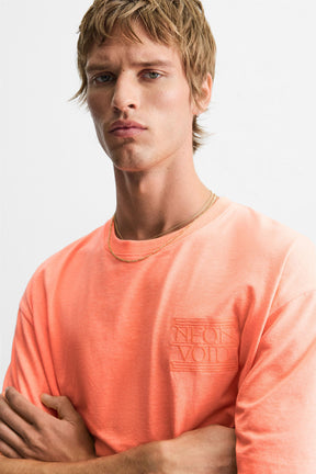 EMBROIDERED SLOGAN T-SHIRT - Image 5