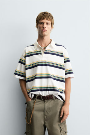 STRIPED POLO SHIRT - Image 2