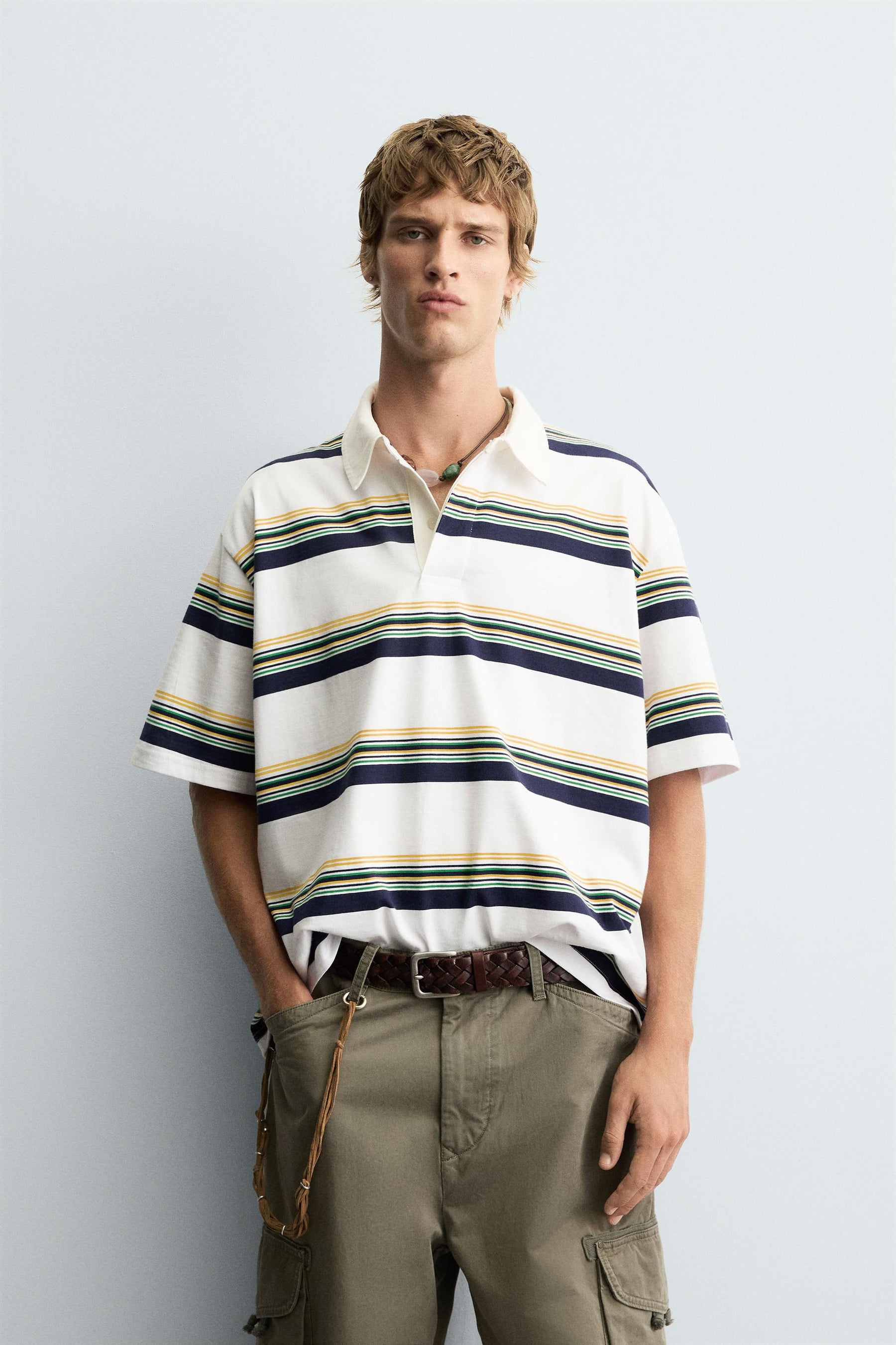 STRIPED POLO SHIRT - Image 2