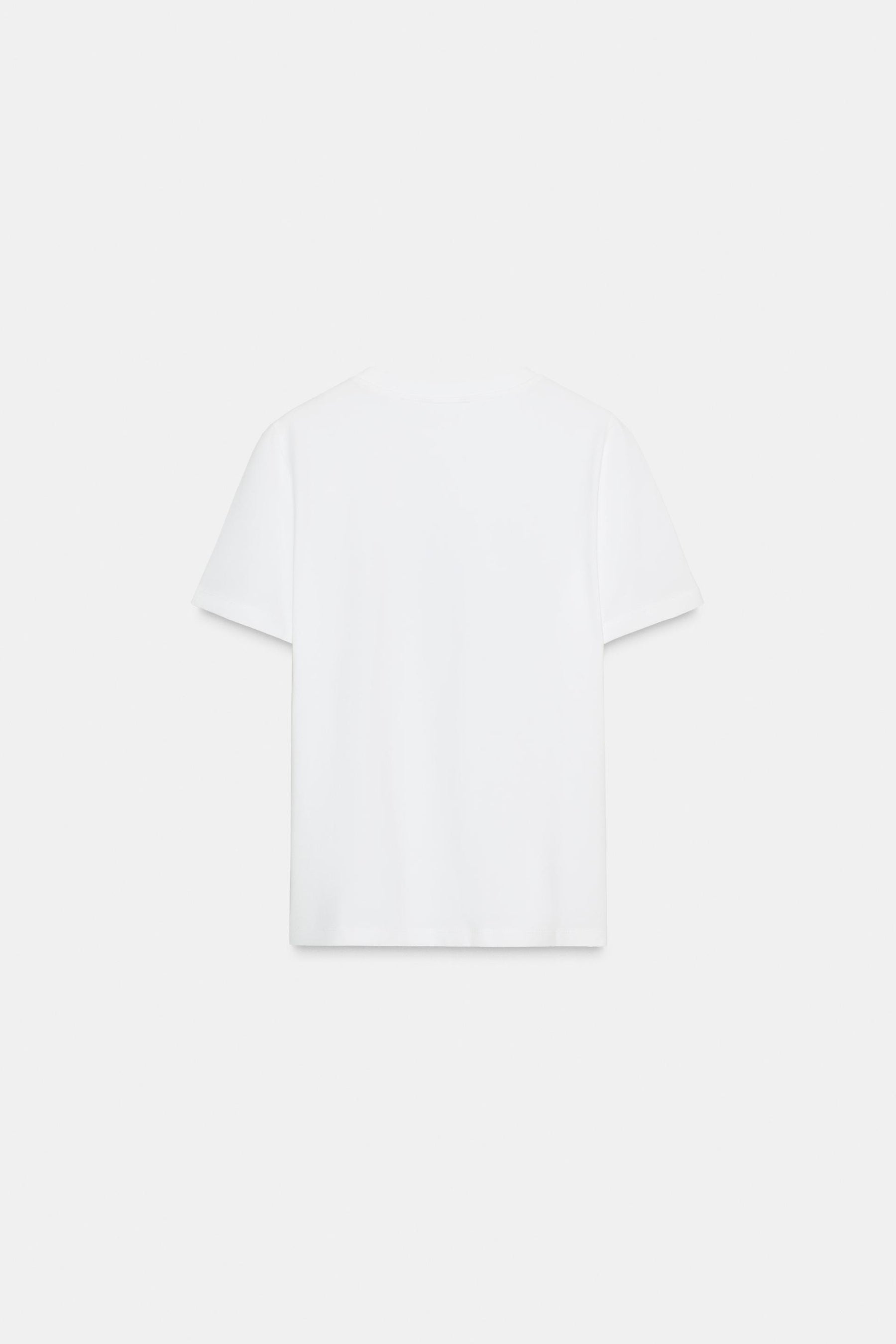 Organza-T-Shirt mit Slogan