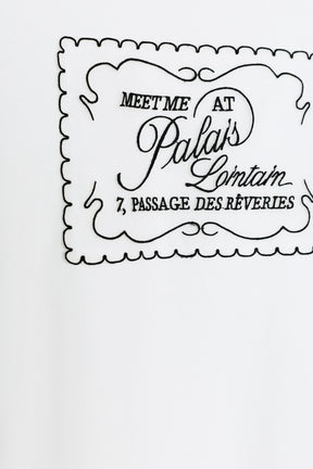 Organza-T-Shirt mit Slogan